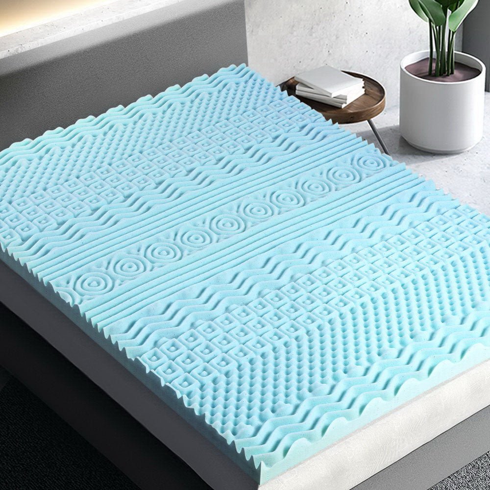 11 - zone Memory Foam Mattress Topper 8cm - Double - Home & Garden > Bedding - Bedzy Australia