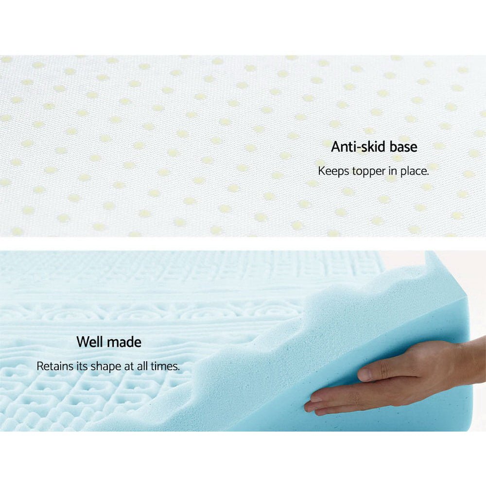 11 - zone Memory Foam Mattress Topper 8cm - Double - Home & Garden > Bedding - Bedzy Australia