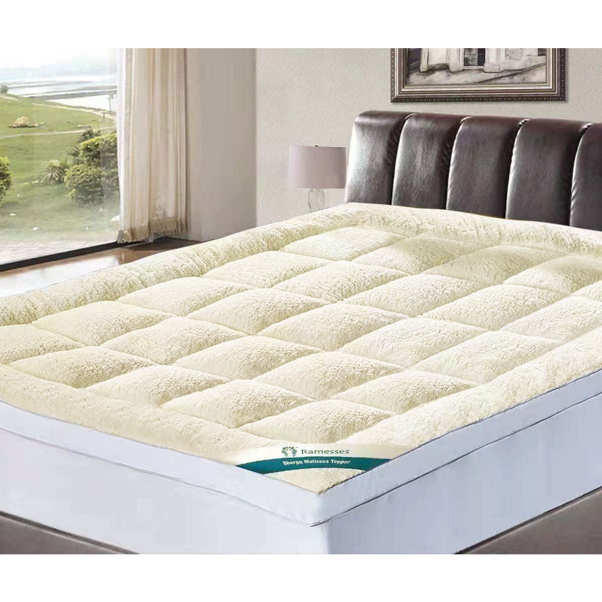 1600GSM Sherpa Winter Mattress Topper Double - Home & Garden > Bathroom Accessories - Bedzy Australia