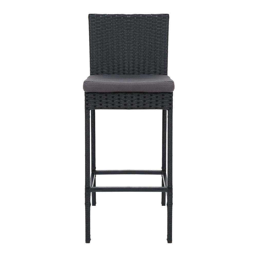 4-Piece Outdoor Bar Stools Dining Chair Bar Stools Rattan Furniture - Furniture > Outdoor - Bedzy Australia