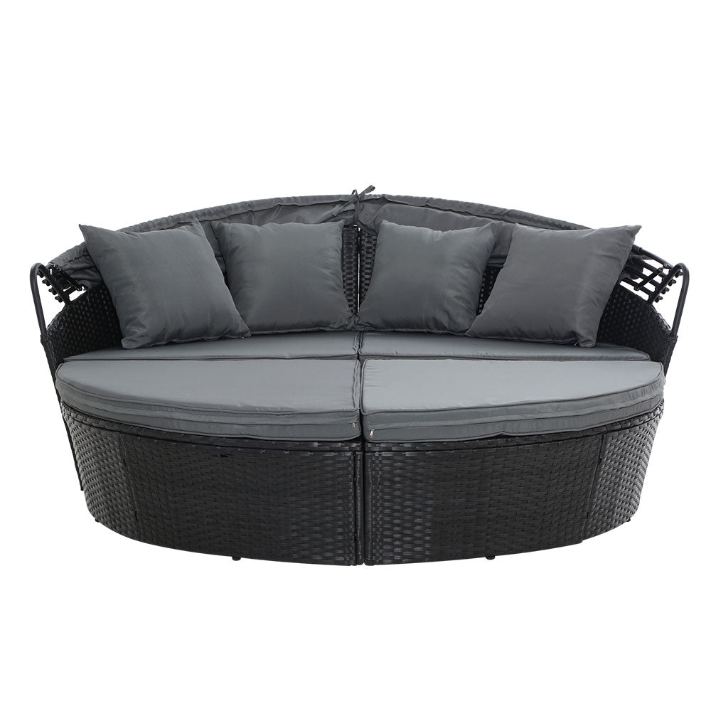 4 Piece Outdoor Day Bed With Shade - Bedzy Australia