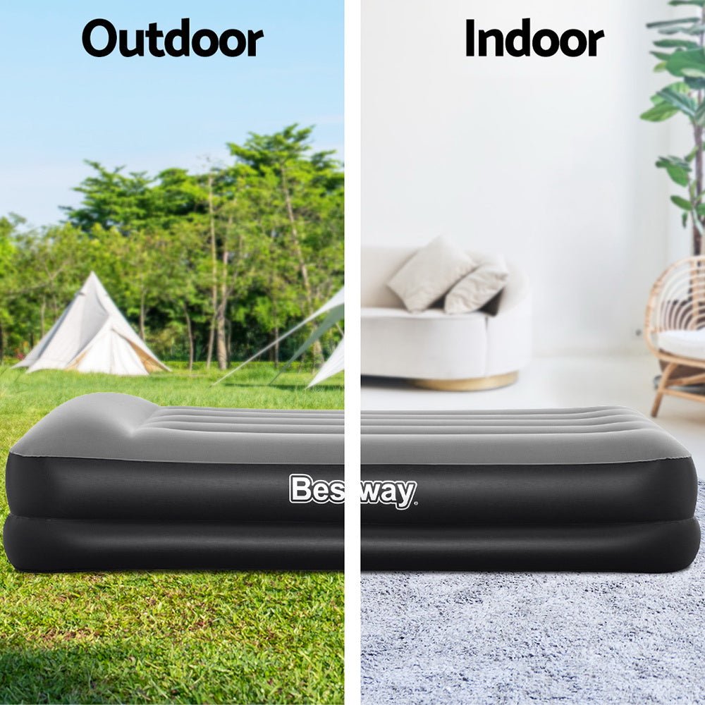 46 CM Thickness Air Bed Inflatable Mattress with Built - in Pump - Single Size - Outdoor > Camping - Bedzy Australia