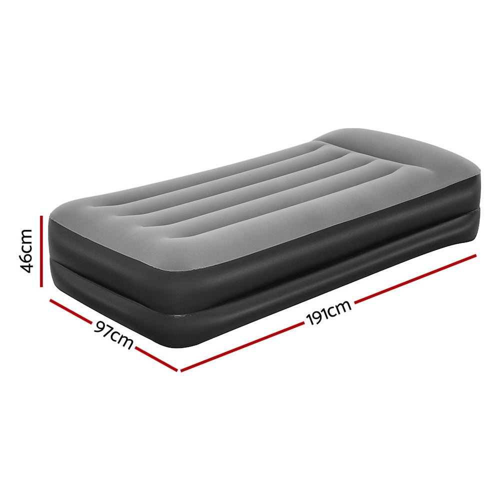 46 CM Thickness Air Bed Inflatable Mattress with Built - in Pump - Single Size - Outdoor > Camping - Bedzy Australia