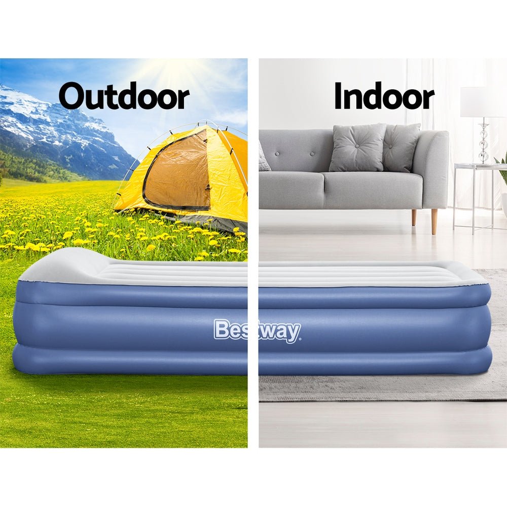 46 CM Thickness Air Bed Inflatable Mattress with Carry Bag - Single Size - Bedzy Australia