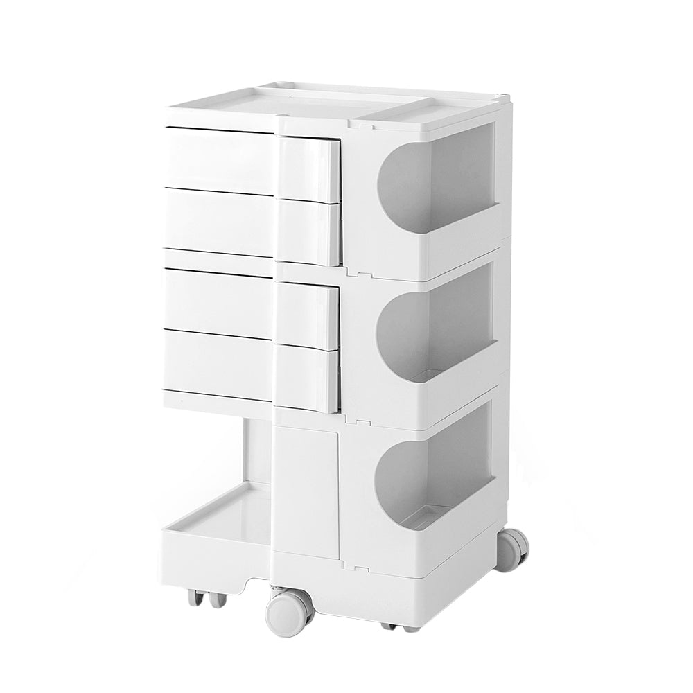 5 Tier Bedside Table Organizer White - Bedzy Australia