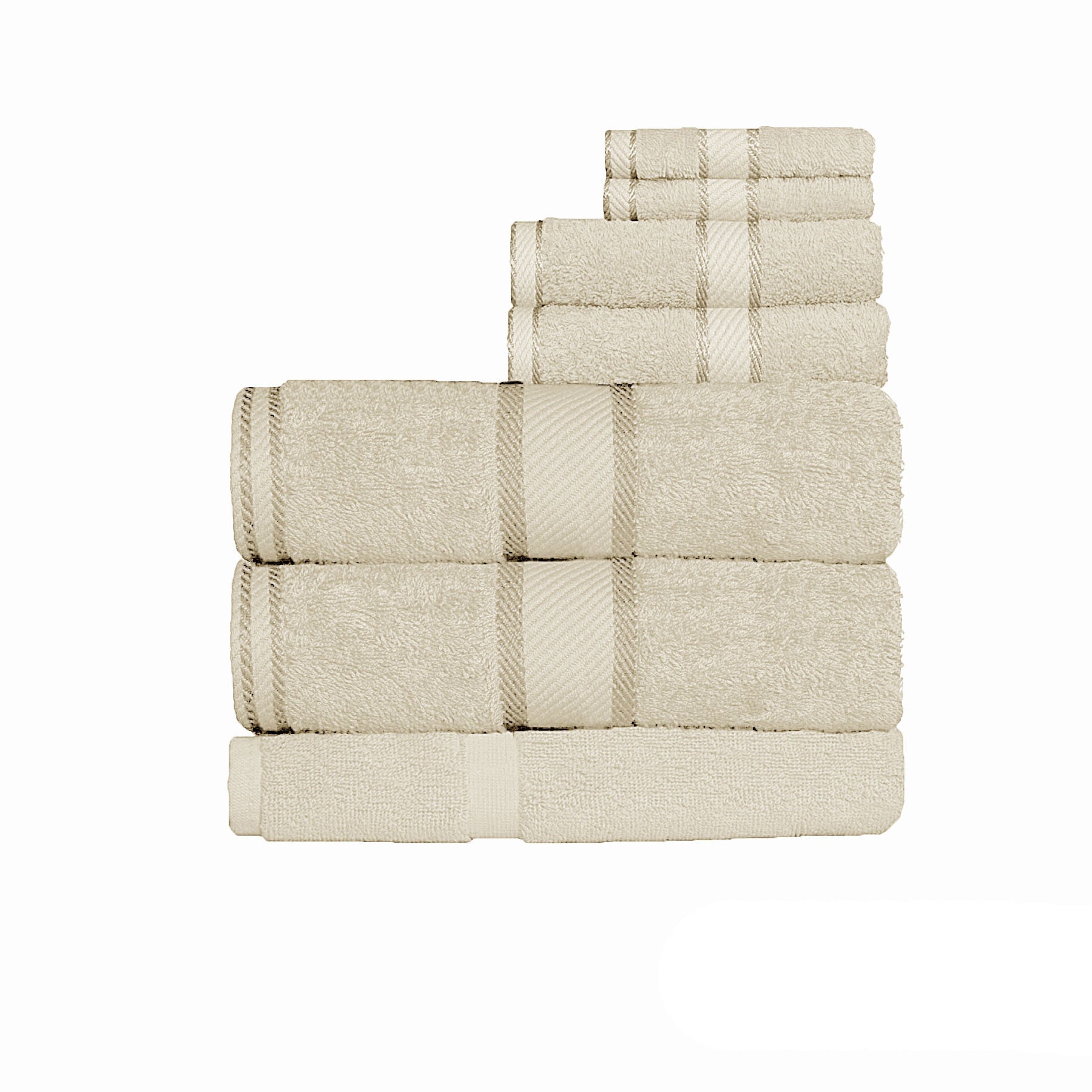 550gsm Cotton 7 Pce Bath Sheet Set Linen - Home & Garden > Bathroom Accessories - Bedzy Australia