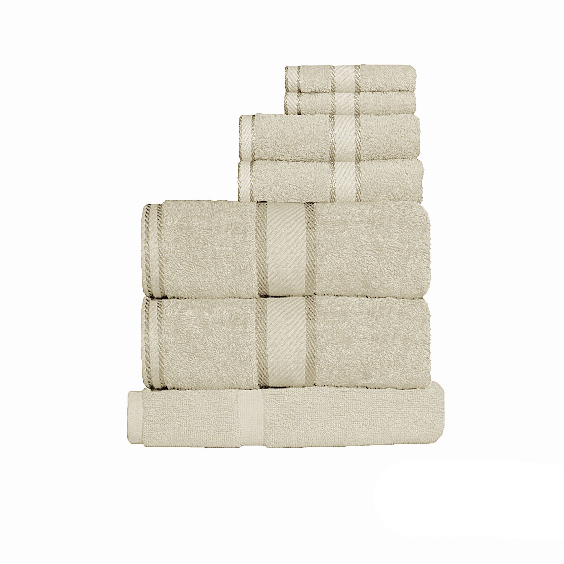 550gsm Cotton 7 Pce Towel Set Linen - Home & Garden > Bathroom Accessories - Bedzy Australia