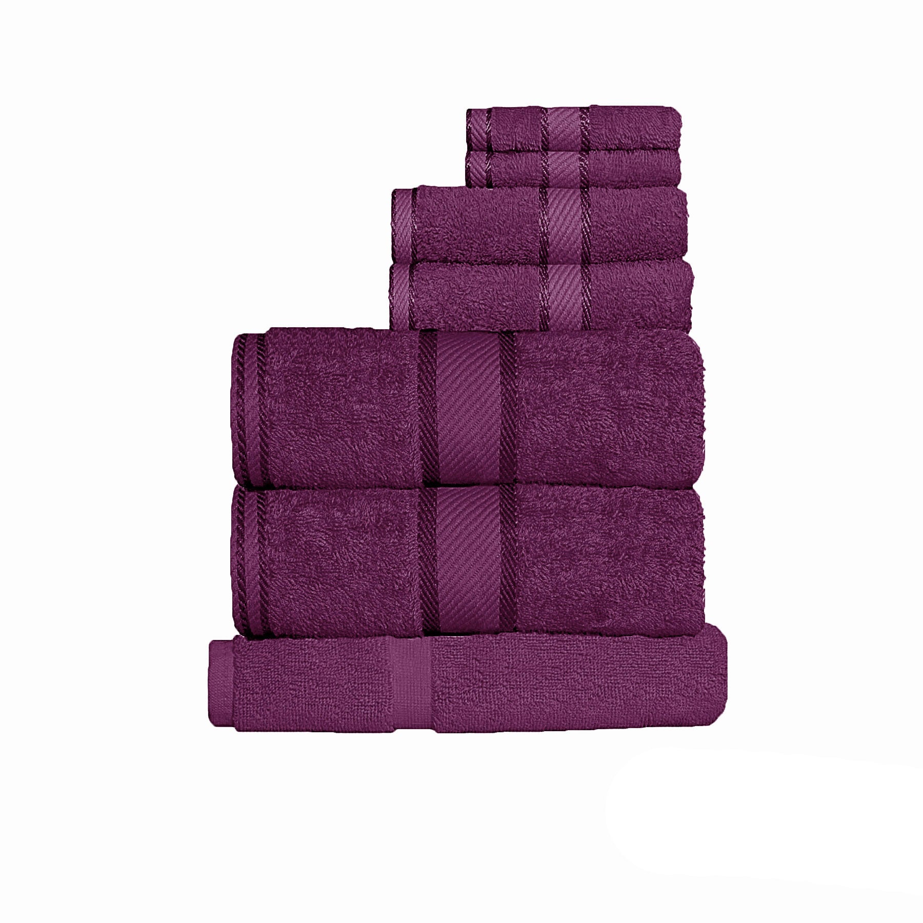 550gsm Cotton 7 Pce Towel Set Shiraz - Home & Garden > Bathroom Accessories - Bedzy Australia