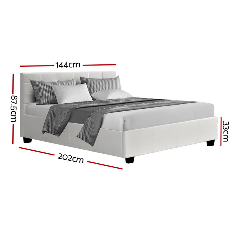 Byron Storage Double Bed Frame White