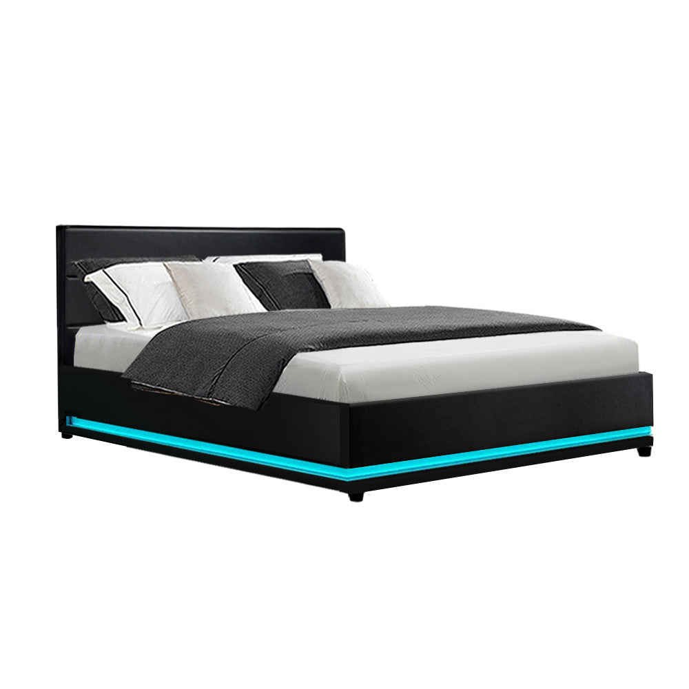 Henley LED Storage Double Bed Frame Black