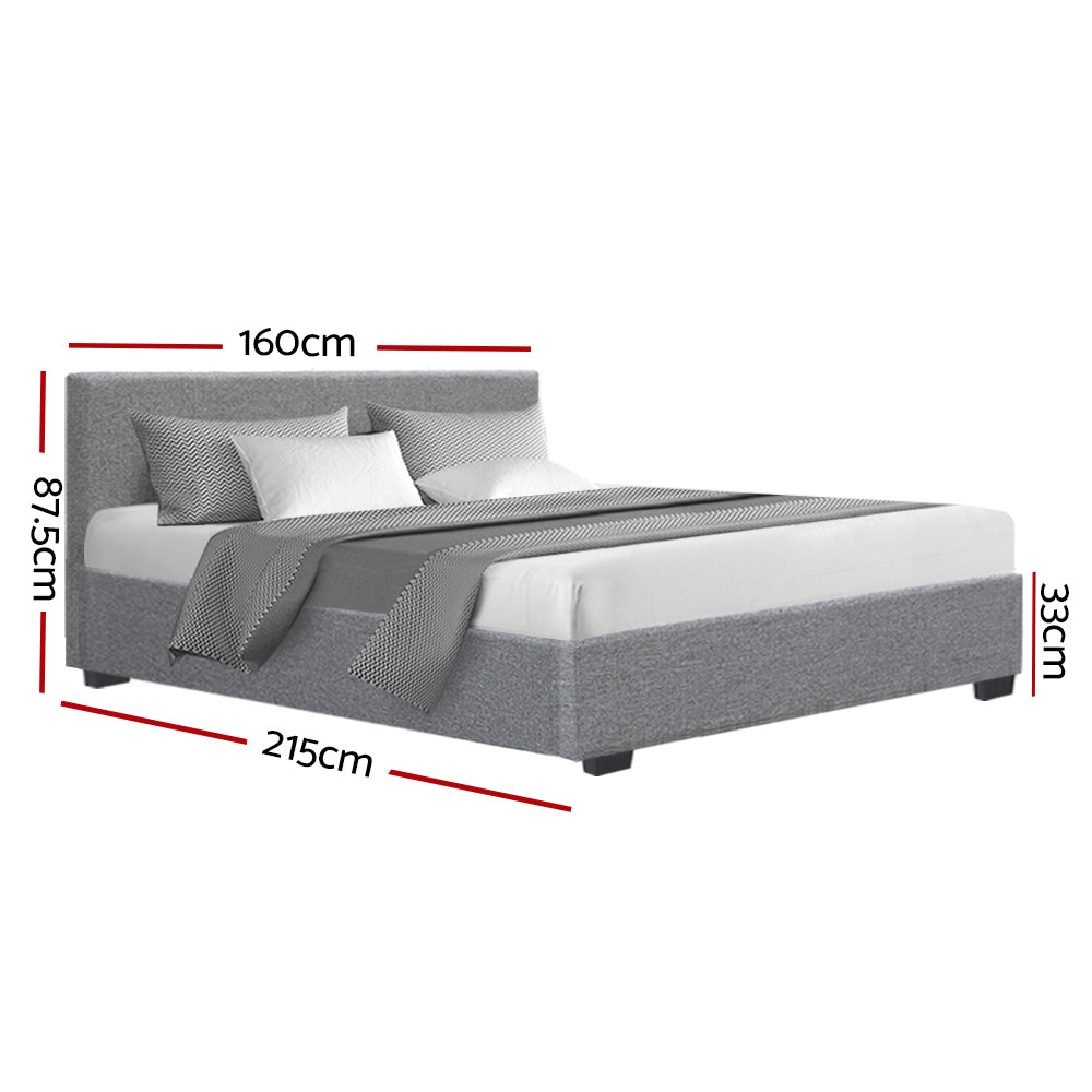 Elwood Storage Queen Bed Frame Grey