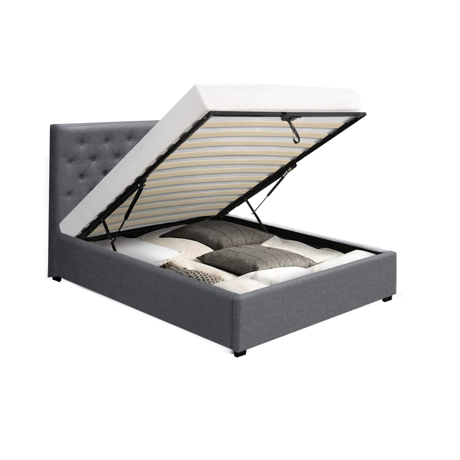 Dorilla Gas Lift Storage King Single Bed Frame - Grey