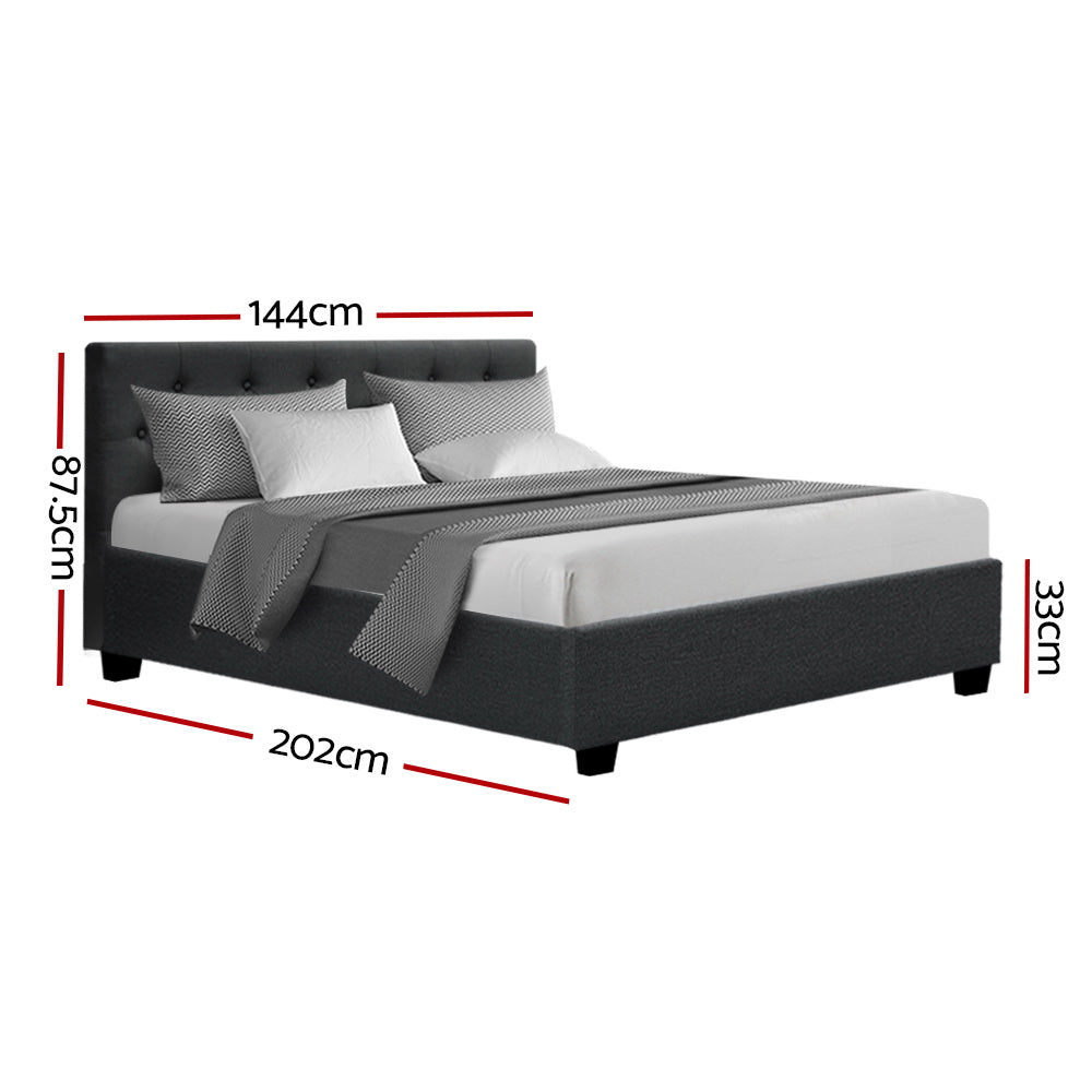 Noosa Storage Double Bed Frame Charcoal