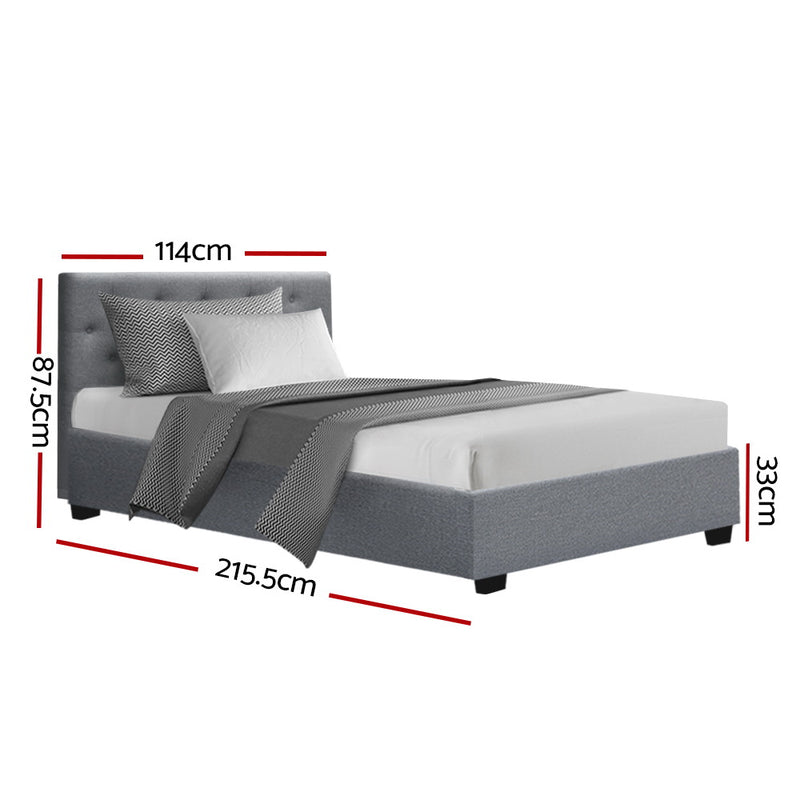 Noosa Storage King Single Bed Frame Grey