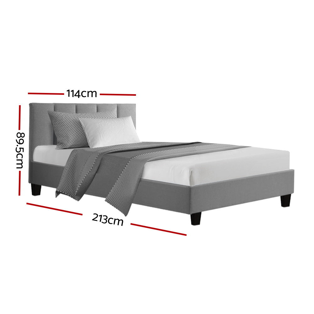 Alma King Single Bed Frame Grey