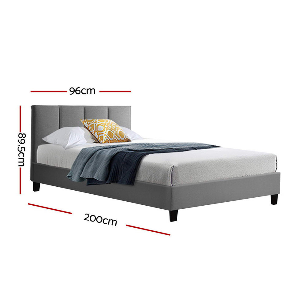 Alma Single Bed Frame Grey