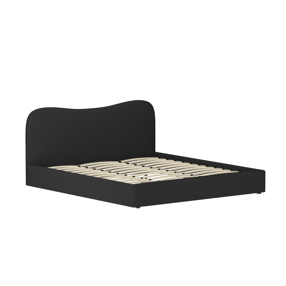 Albany Bouclé King Bed Frame - Black