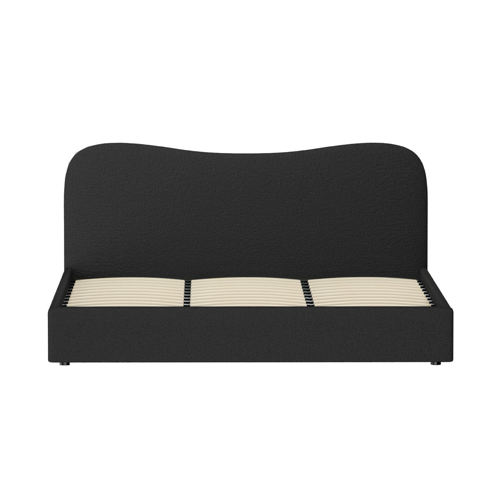 Albany Bouclé King Bed Frame - Black