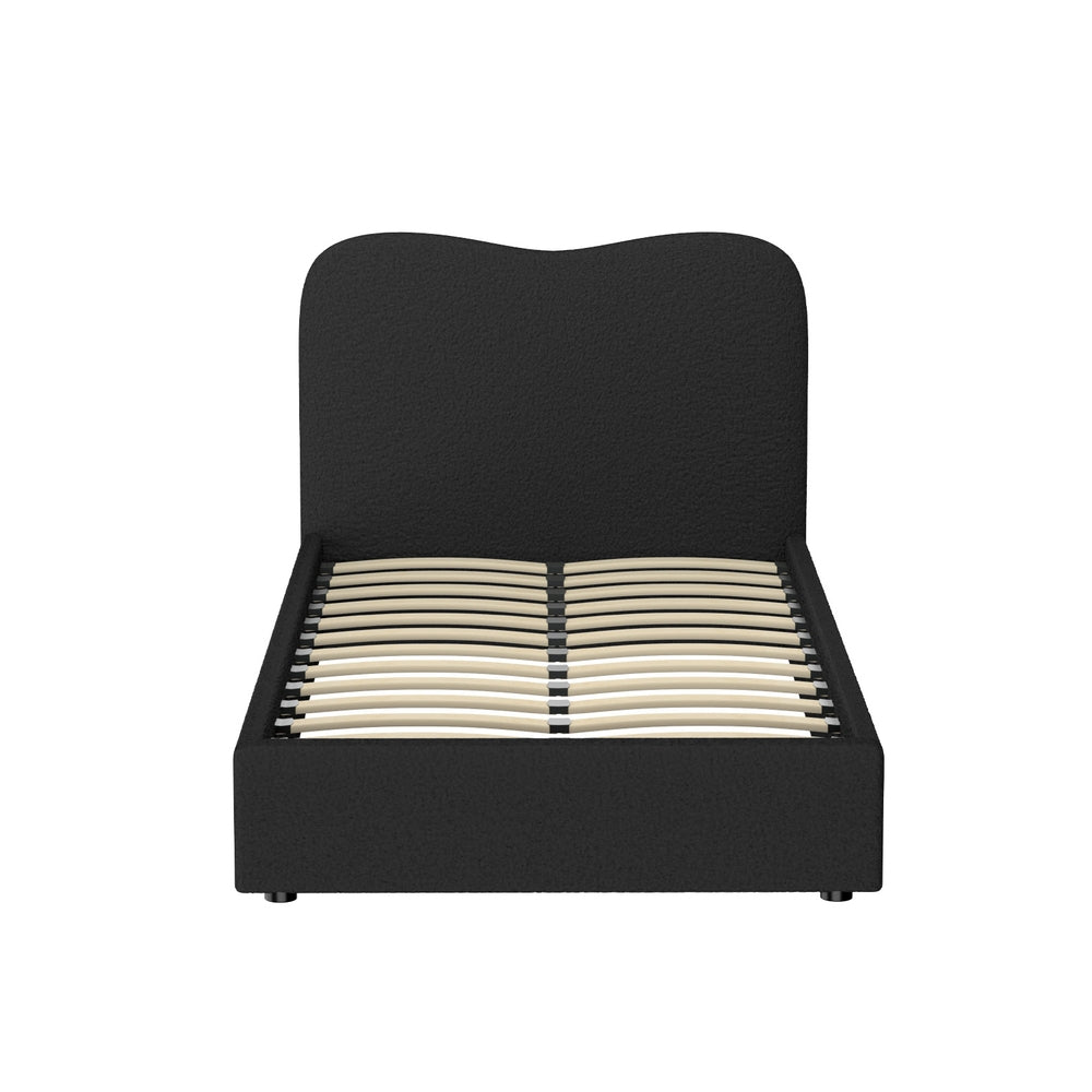 Albany Bouclé King SIngle Bed Frame - Black