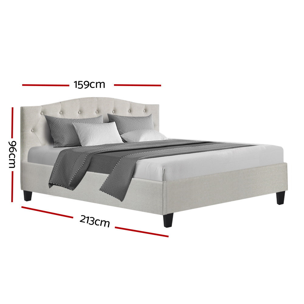 Jervis Queen Bed Frame Beige