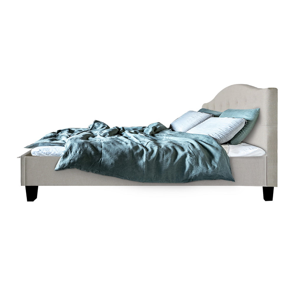 Jervis Queen Bed Frame Beige