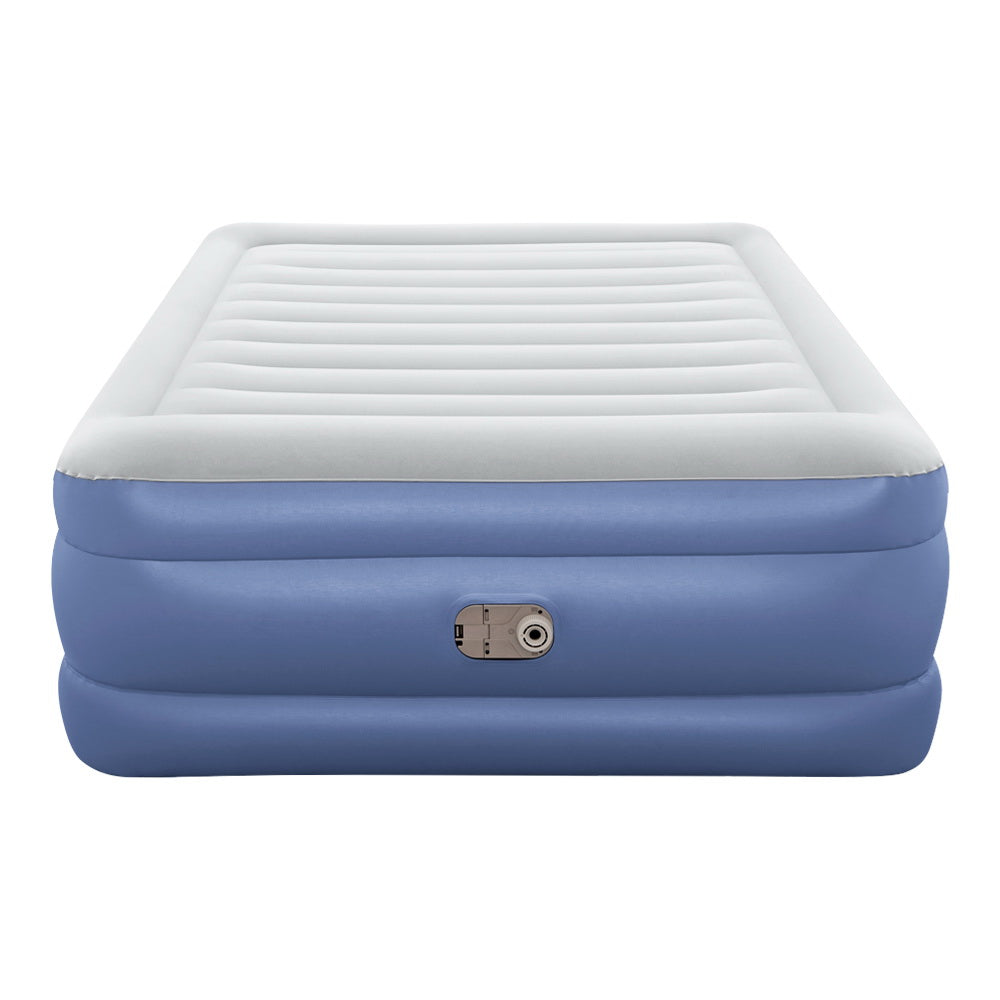 61 CM Thickness Air Bed Inflatable Mattress with Built-in Pump - Queen Size