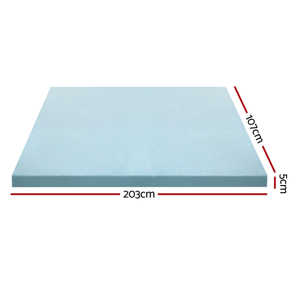 Memory Foam Mattress Topper Cool Gel 5cm King Single