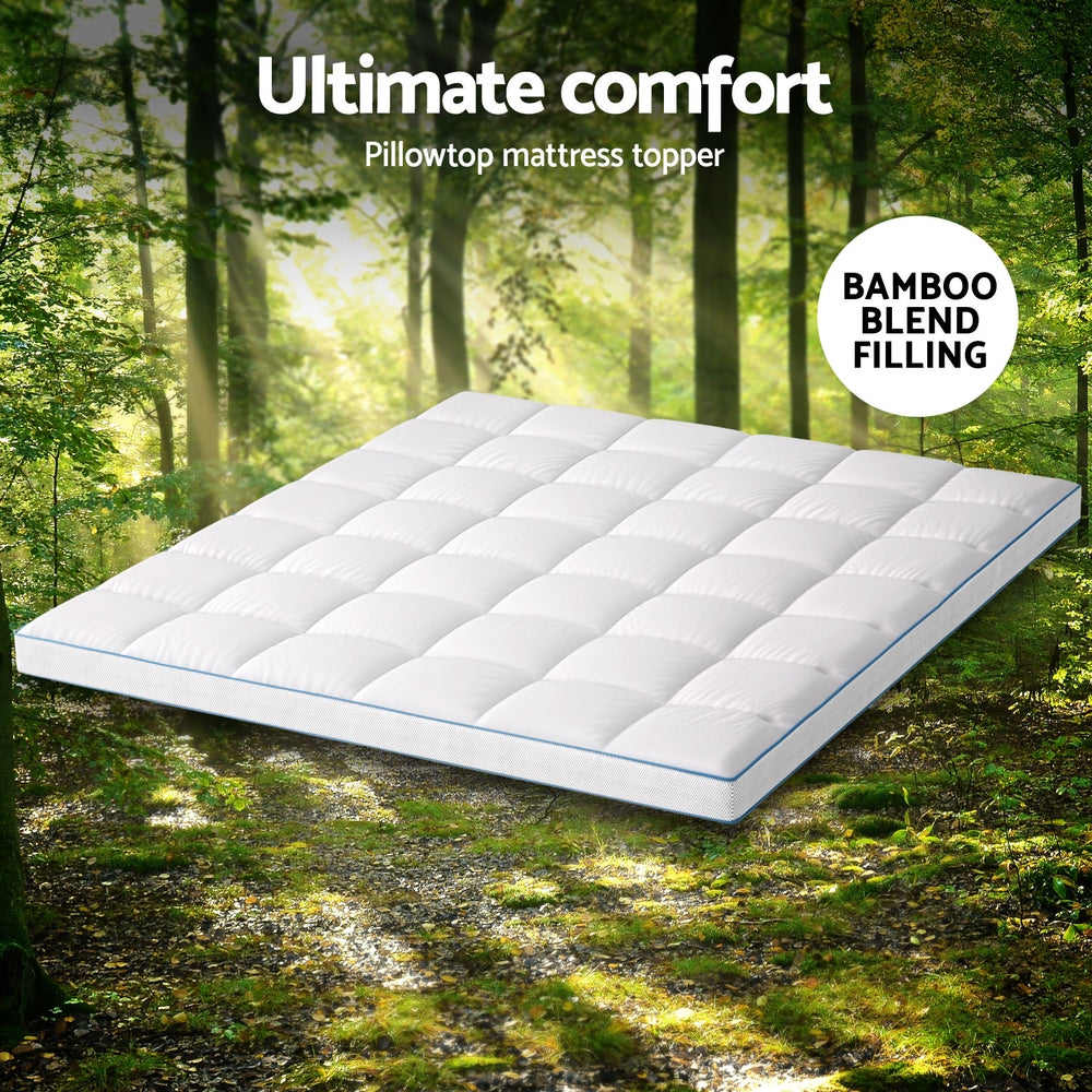 Mattress Topper Pillowtop Bamboo 10cm King