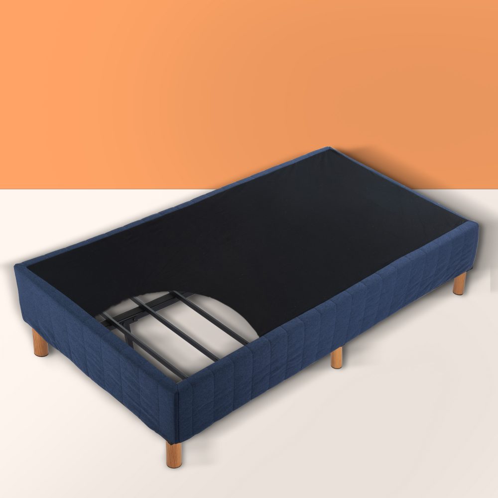 Double Metal Bed Frame Mattress Foundation - Blue