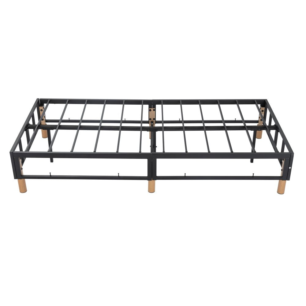 Double Metal Bed Frame Mattress Foundation - Blue