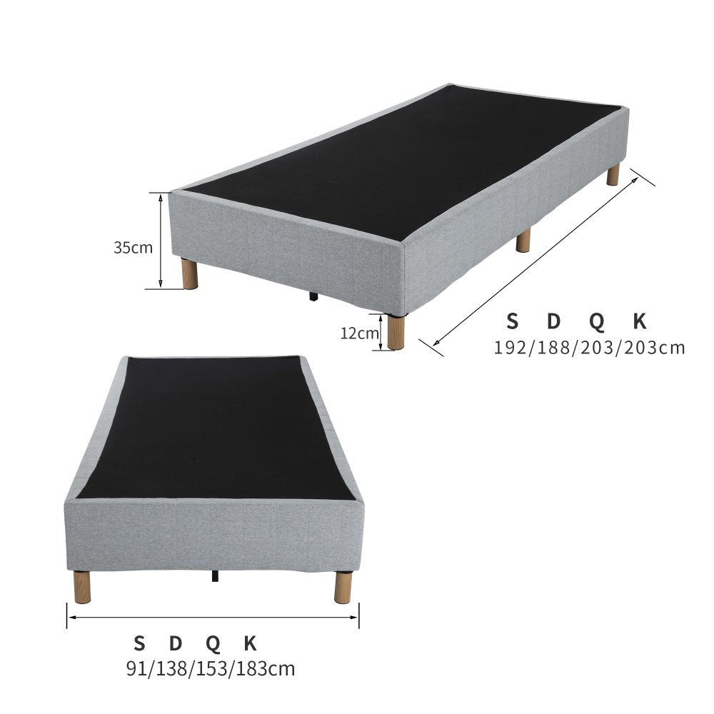 Double Metal Bed Frame Mattress Foundation - Blue