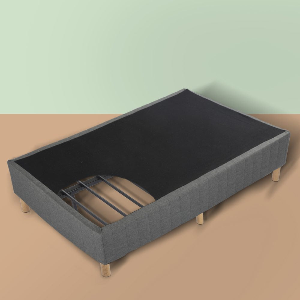 Queen Metal Bed Frame Mattress Foundation - Dark Grey