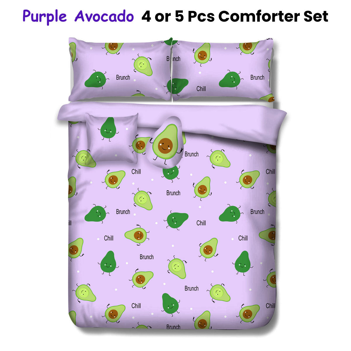 Purple Avocado Kids Advventure 5 Pcs Comforter Set Double