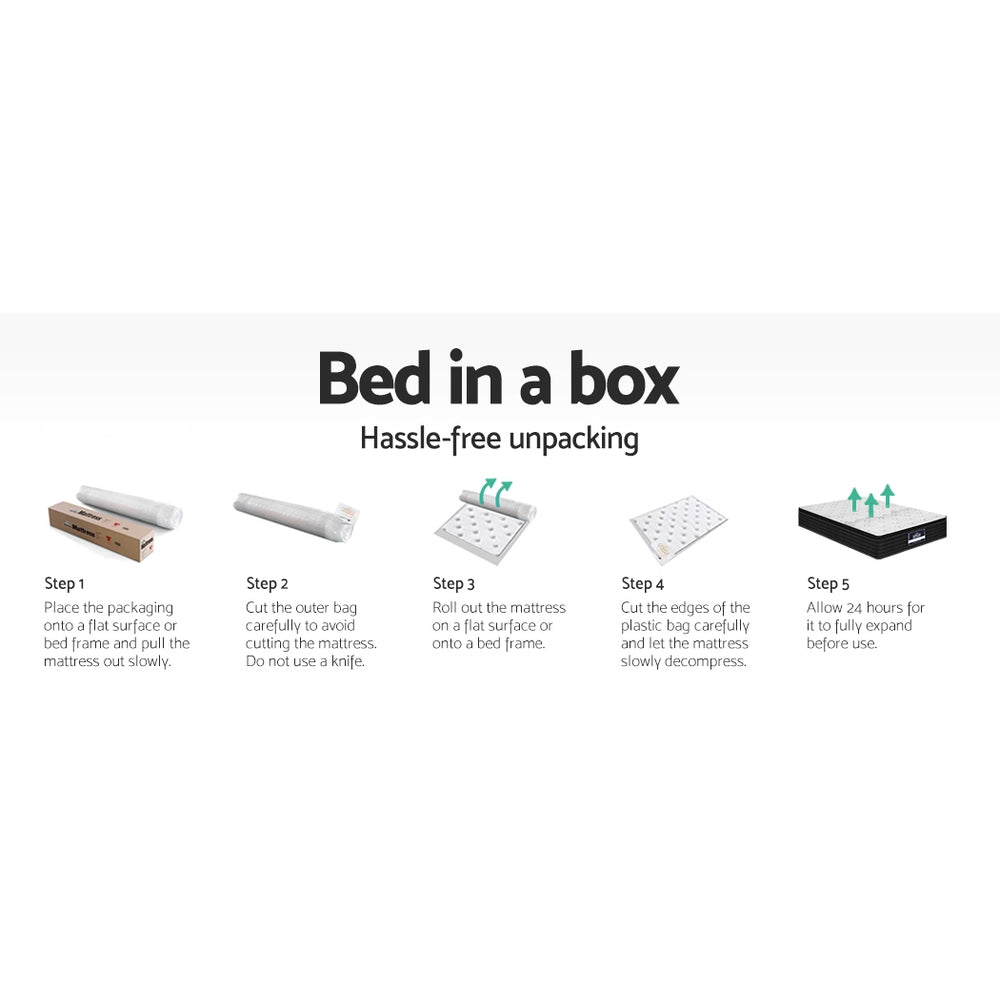 Adara Series Super Firm Pocket Spring Mattress 32cm Thick - King - Furniture > Mattresses - Bedzy Australia