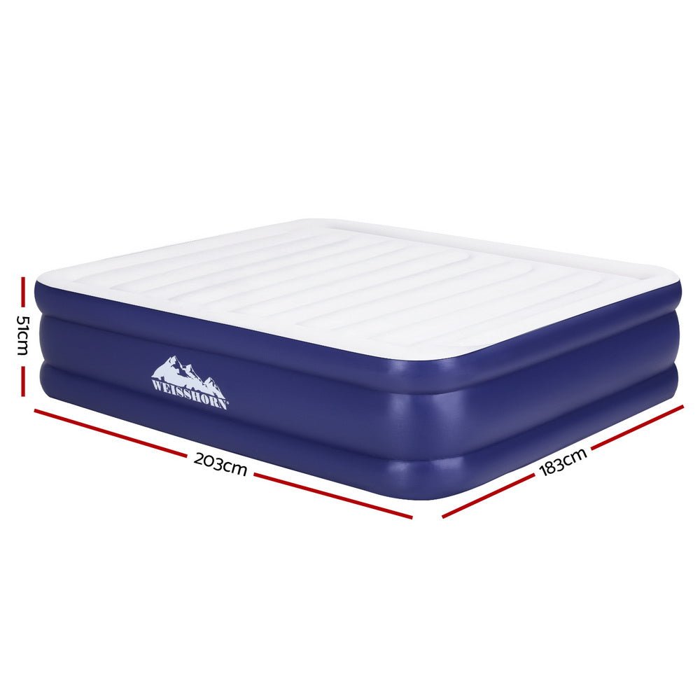 Air Mattress King Inflatable Bed Air bed 51cm - Home & Garden > Inflatable Mattress - Bedzy Australia