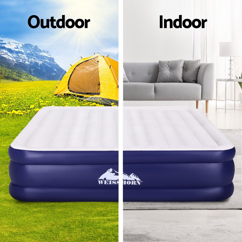 Air Mattress King Inflatable Bed Air bed 51cm - Home & Garden > Inflatable Mattress - Bedzy Australia