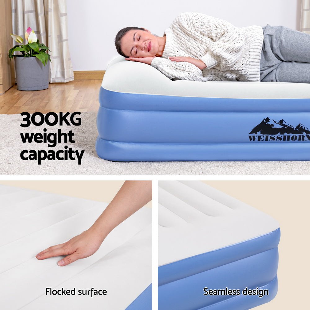 Air Mattress Queen Inflatable Bed 46cm Air bed - Home & Garden > Inflatable Mattress - Bedzy Australia