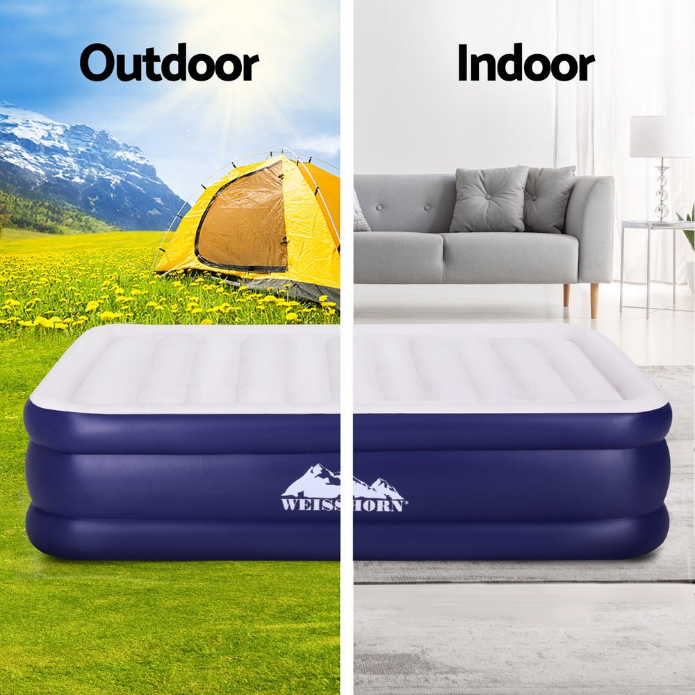 Air Mattress Queen Inflatable Bed Air bed 51cm - Home & Garden > Inflatable Mattress - Bedzy Australia