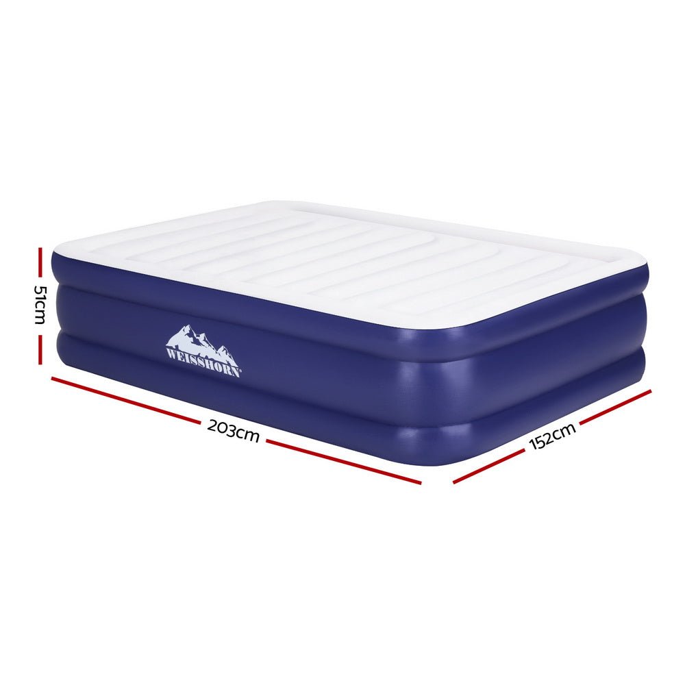 Air Mattress Queen Inflatable Bed Air bed 51cm - Home & Garden > Inflatable Mattress - Bedzy Australia