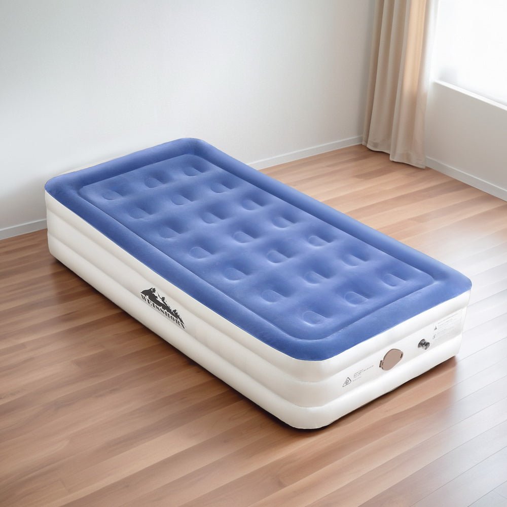 Air Mattress Single Inflatable Bed 46cm Cube Airbed - Home & Garden > Inflatable Mattress - Bedzy Australia