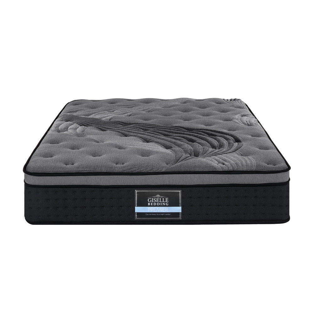 Alanya Euro Top Pocket Spring Mattress 34cm Thick - King Single - Bedzy Australia