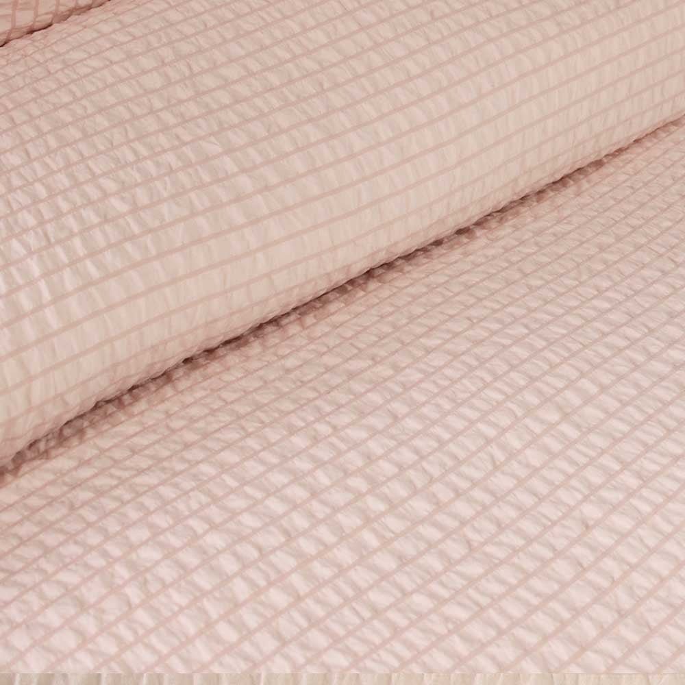 Ardor Ingrid Blush Seersucker Stripe Quilt Cover Set Double - Home & Garden > Bedding - Bedzy Australia