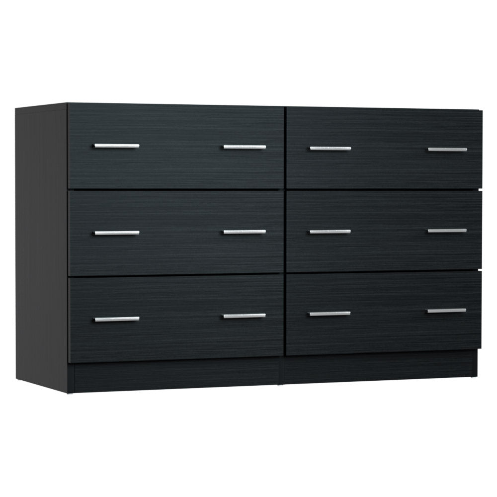 Artiss 6 Chest of Drawers - VEDA Black - Furniture > Bedroom > Dressers - Bedzy Australia