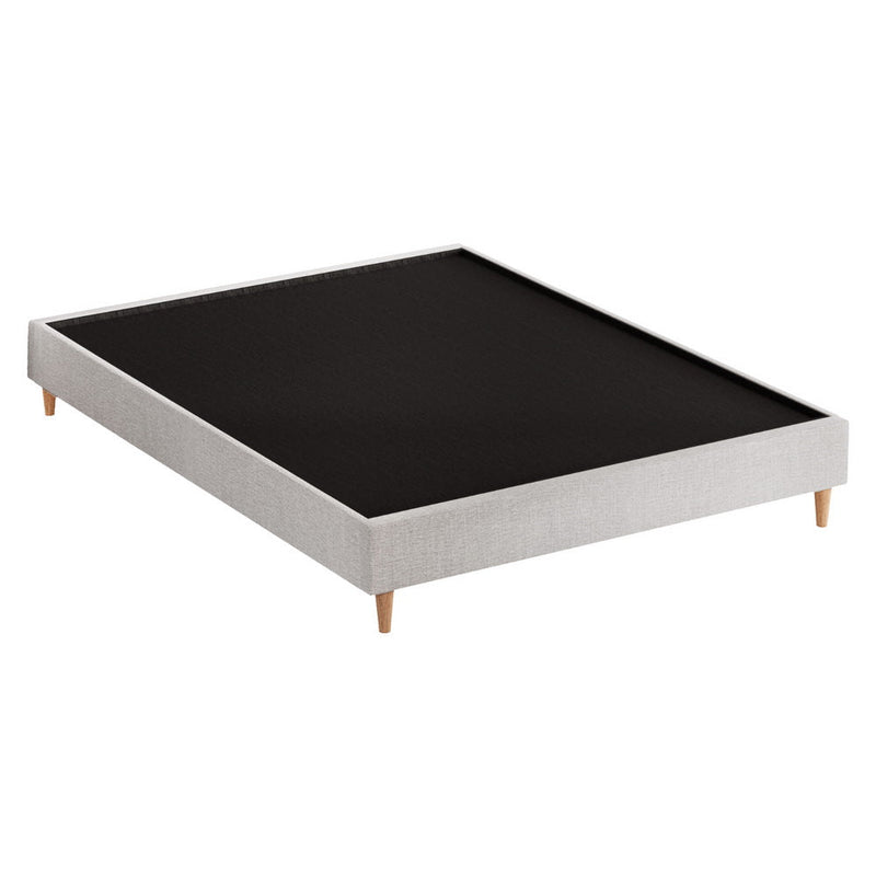 Artiss Bed Frame Double Size Beige ZORA - Furniture > Bedroom - Bedzy Australia
