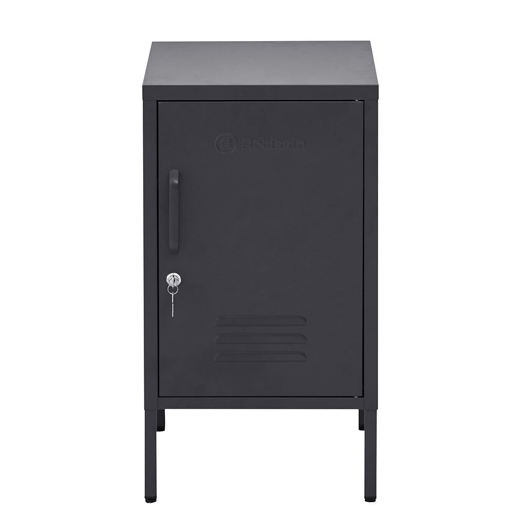 ArtissIn Bedside Table Metal Cabinet - Black - Furniture > Bedroom > Bedside Tables - Bedzy Australia