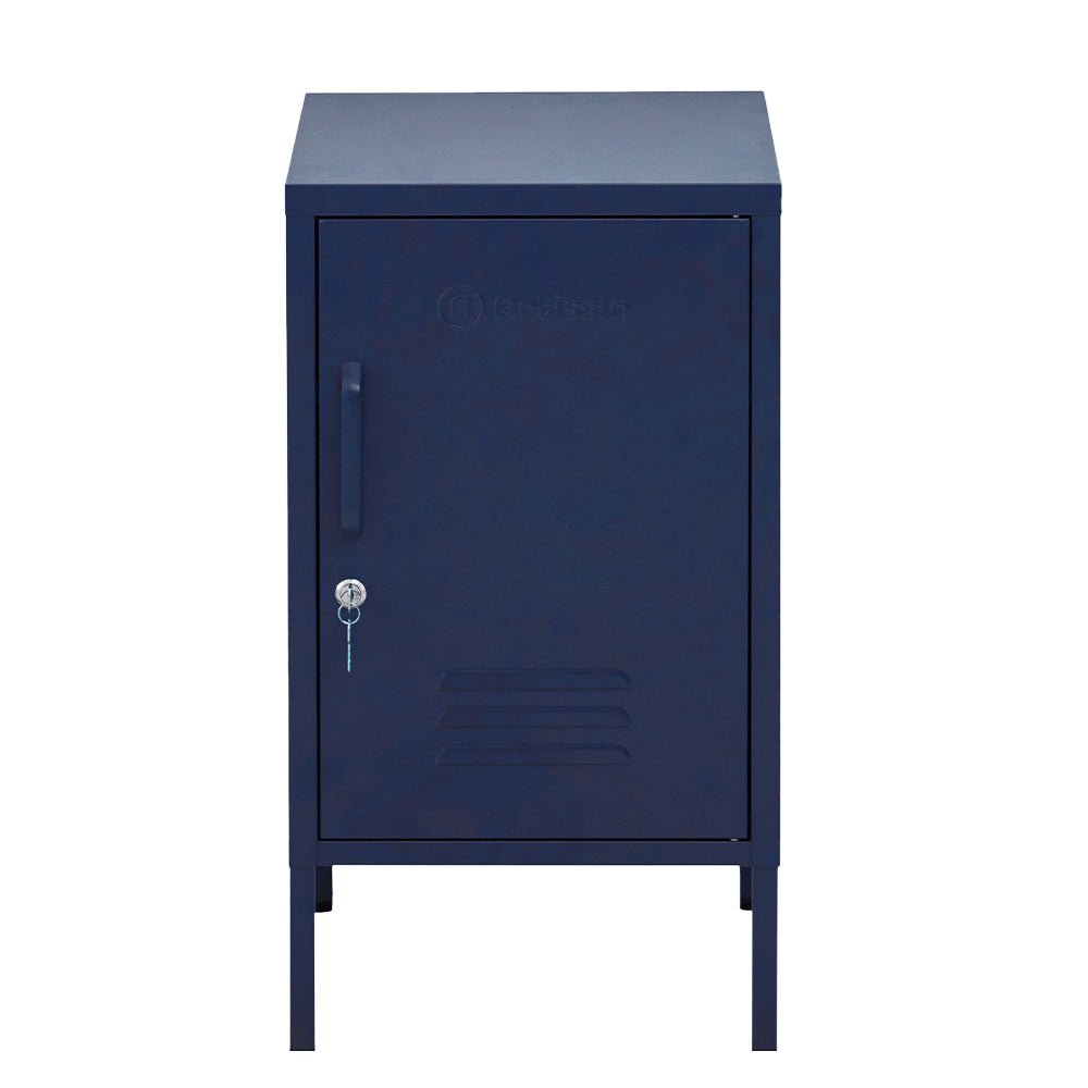 ArtissIn Bedside Table Metal Cabinet - Blue - Furniture > Bedroom > Bedside Tables - Bedzy Australia