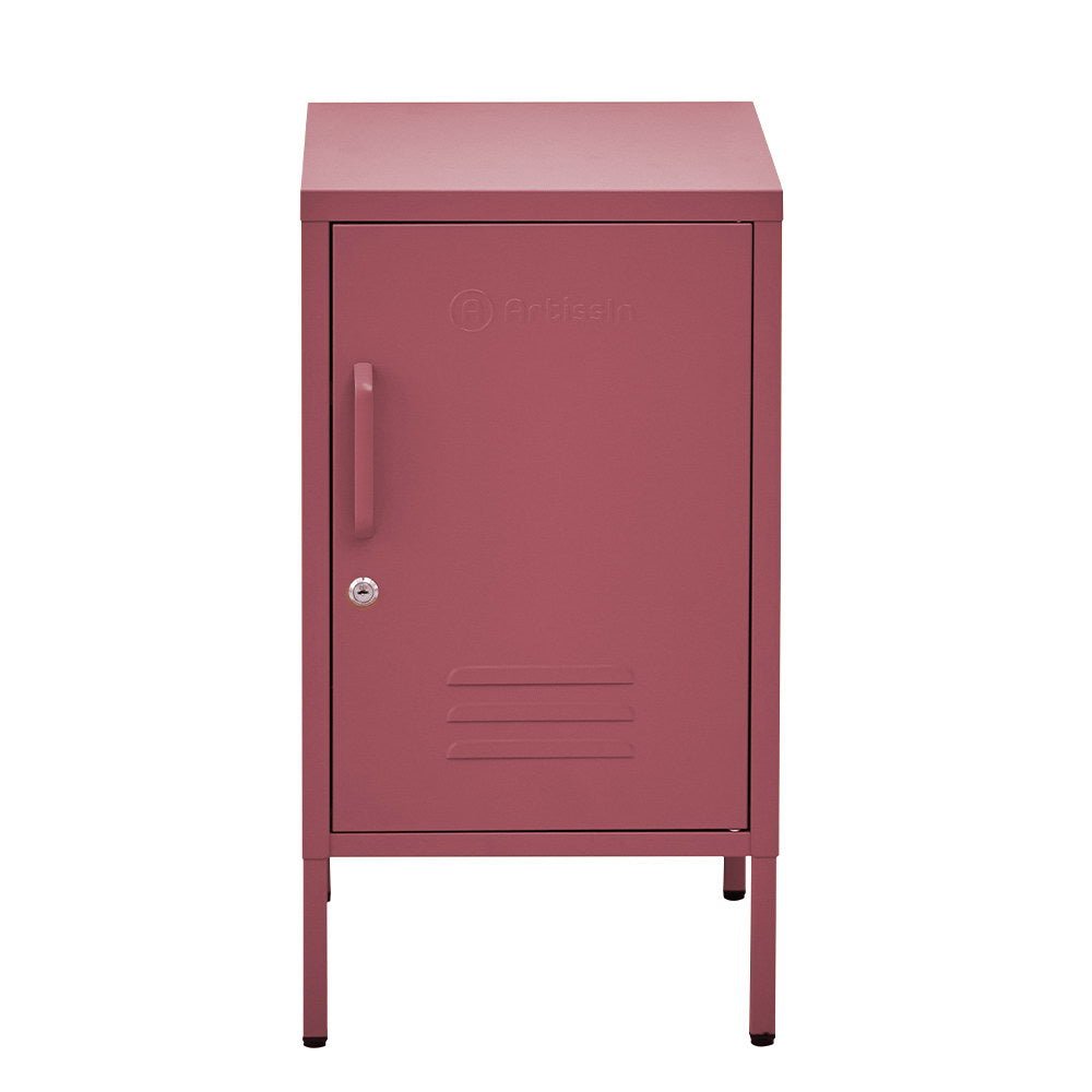 ArtissIn Bedside Table Metal Cabinet - MINI Pink - Furniture > Bedroom > Bedside Tables - Bedzy Australia