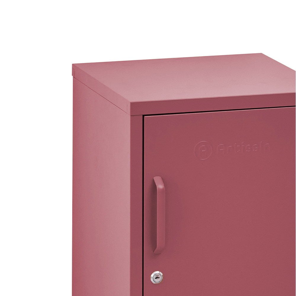 ArtissIn Bedside Table Metal Cabinet - MINI Pink - Furniture > Bedroom > Bedside Tables - Bedzy Australia