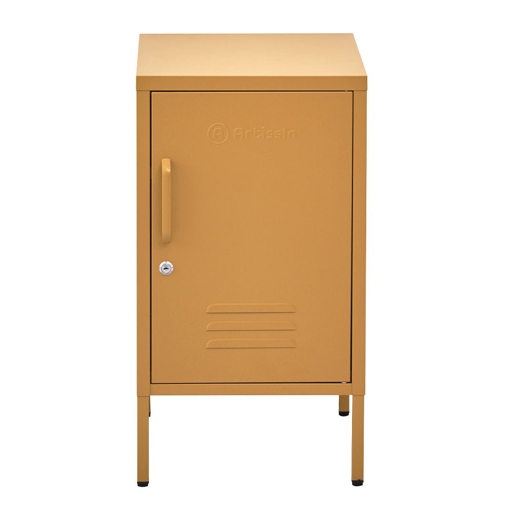 ArtissIn Bedside Table Metal Cabinet - Yellow - Furniture > Bedroom > Bedside Tables - Bedzy Australia