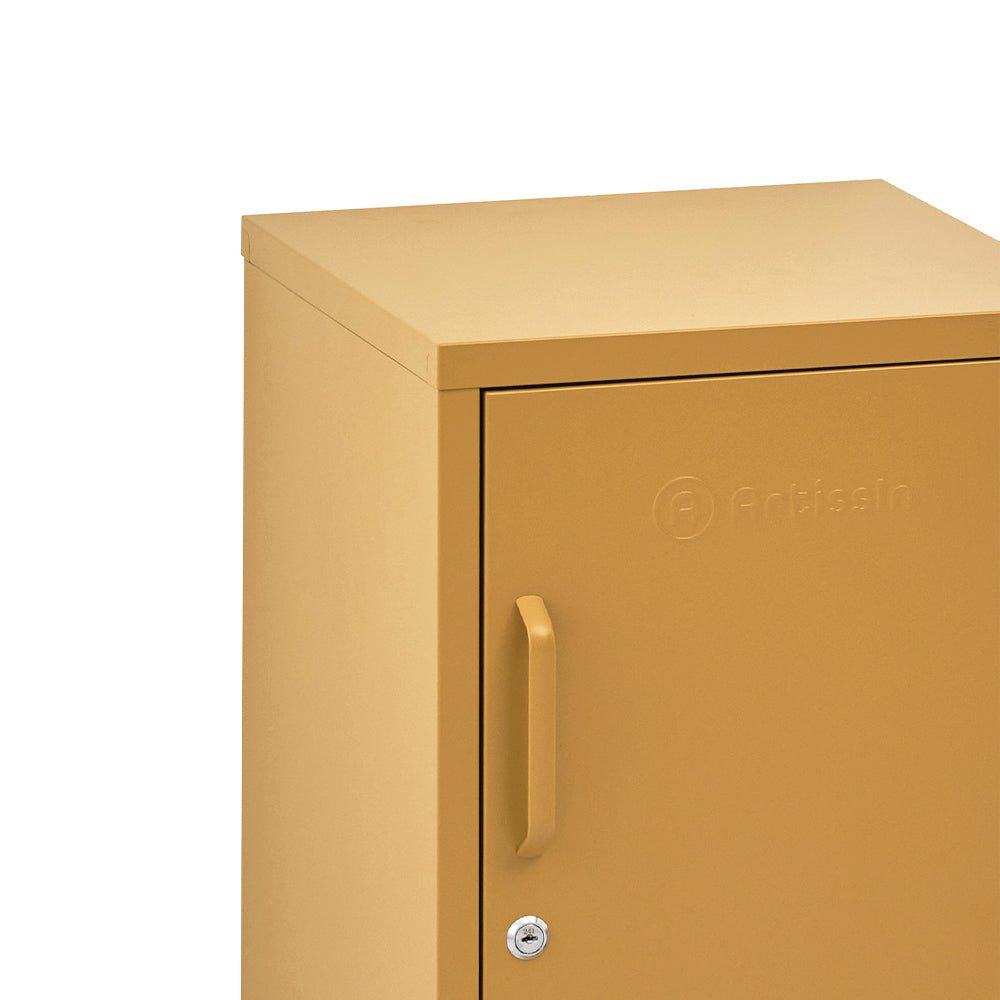 ArtissIn Bedside Table Metal Cabinet - Yellow - Furniture > Bedroom > Bedside Tables - Bedzy Australia